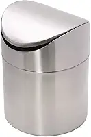 Mimo Style, Lixeira de Pia Utensílio para Cozinha, Inox, 12x12x16cm - Prata