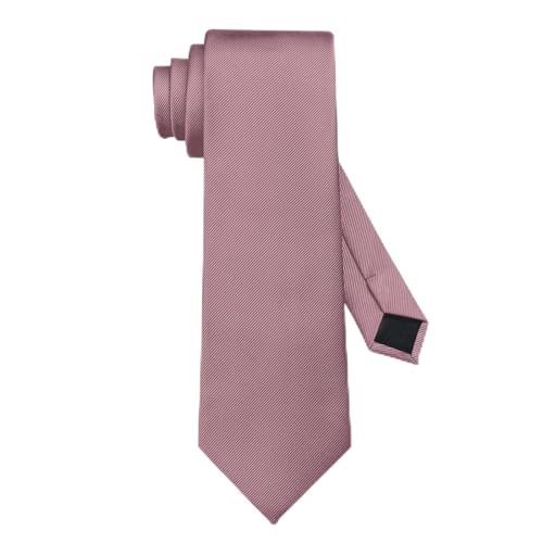 Image of DecTwig Men's Ties Solid Color Formal Neckties 3.15 inch (8CM) Black Ties For Men