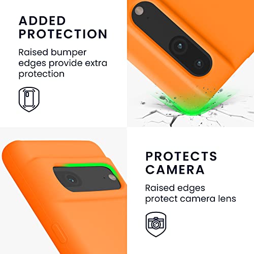 kwmobile Case Compatible with Google Pixel 7 Case - TPU Silicone Phone Cover with Soft Finish - Fruity Orange - Image 3