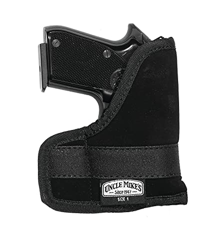 Uncle Mike's Off-Duty and Concealment Nylon OT Inside-The-Pocket Holster (Size 1, Black)
