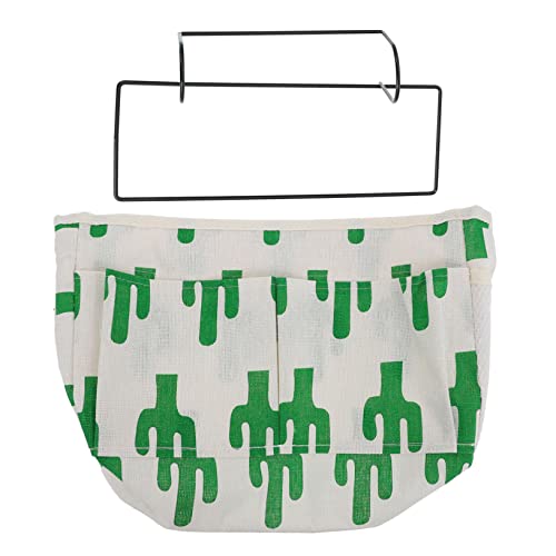 STOBAZA Cotton Fabric Bedside Hanging Bag Dormitory Storage Pouch Bunk Bed Organizer Simple Design Multifunctional Storage