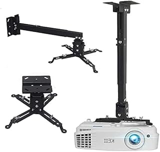 Universal Projector Ceiling Wall Mount, Adjustable Ceiling Projector Wall Mount with Extendable Length Projector Bracket for LCD/DLP Projectors Family, Hold up to 33 lbs (Black)