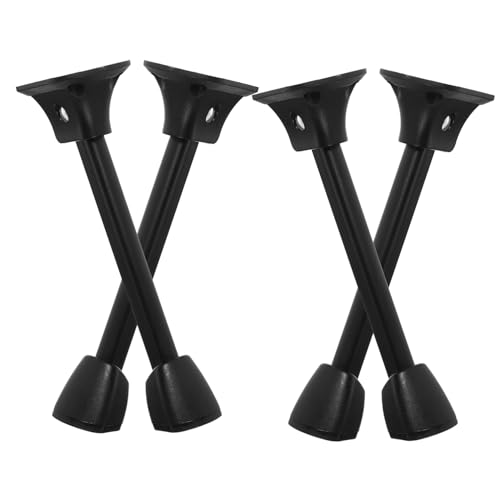 HOLIDYOYO 4個 折りたたみテーブル脚 アイアン製家具脚 高さ ネジ付き 家具修理用 丸テーブル ドレッサー対応 向け安定サポート