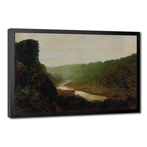 Impression sur toile paysage de rivière par Grimshaw - Décoration murale 30x45 cm