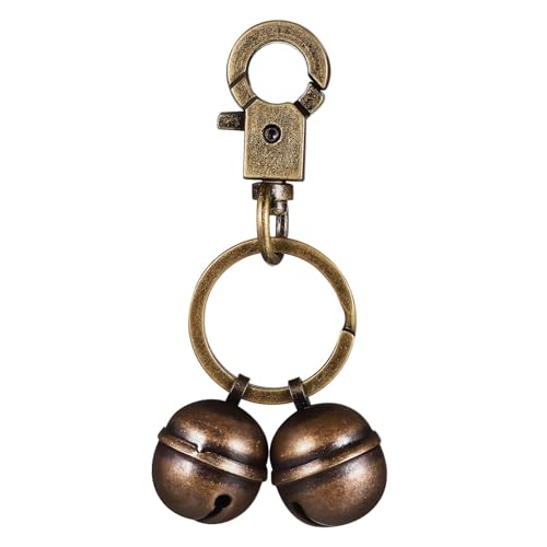 BESTonZON Pet Charm with Brass Bell Durable Bell Pendant Aesthetic Pet Accessory for Dogs Cats for Pet Tracking Includes Key Chain Ring