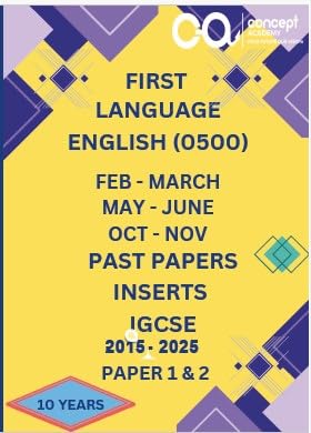 Cambridge IGCSE English Exams Past Papers, Subject Code 0500, Years 2015-2025