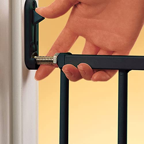 Kidco G2001 Safeway Top Of Stairs Quick Release Baby Gate For Blocking Stairs Or Hallways And Dividing Rooms, 42.5 X 30.5 Inches, Steel, Black #TOP3