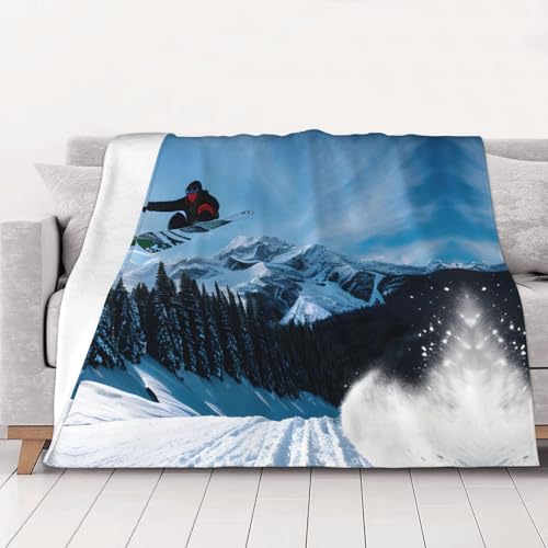 Couverture planche à neige douce 152x203 cm pour lit et canapé