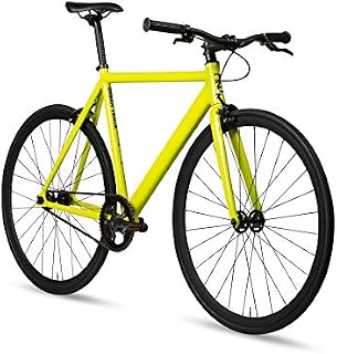 6KU Aluminum Fixed Gear Single-Speed Fixie Urban Track Bike, TBY-58cm, Tennis Ball Yellow