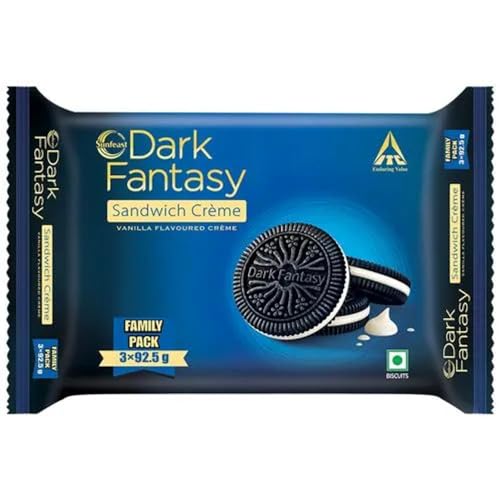 Image of Sunfeast Dark Fantasy Vanilla Cream Sandwich Biscuits, 277.5g