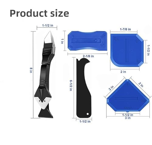 NestNook Silikon-Dichtungs-Endbearbeitungswerkzeug, Dichtungsschaber, Dichtungsentferner-Werkzeug, Silikon-Dichtungsentferner und Applikator-Werkzeugset mit 5 Silikonpads und 4 Schabern