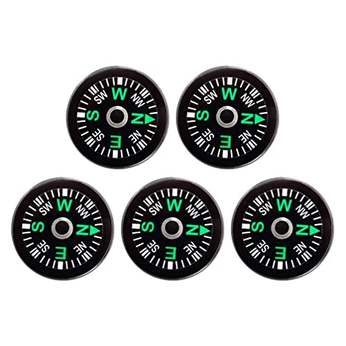 Brújula de bolsillo 15mm mini para camping 5 unidades miniatura 1