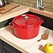 STAUB Cast Iron Round Cocotte, Dutch Oven, 7-quart, serves 7-8, Made in France, Cherry