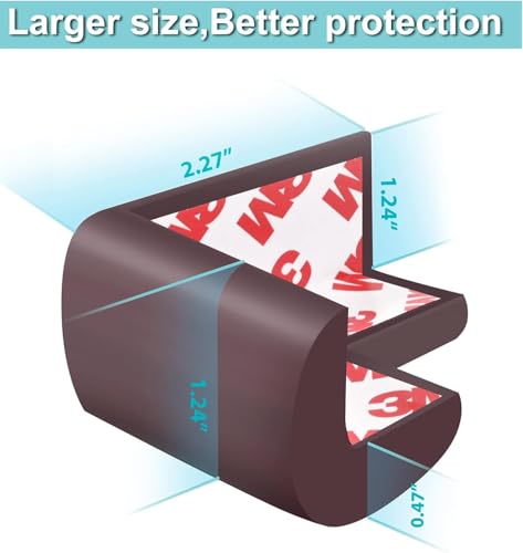 Image of Foam Pack of 12 Baby Proofing Corner Guards | Extra Soft and Cushioned Corner Protector for Sharp Edges | Child Safety Edge Protector for Kids | Furniture Table Baby Safety Product