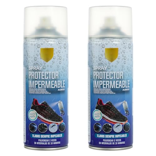 H HANSEL HOME Spray Impermeabilizante para Calzado - Protección contra Agua y Manchas para Cuero y Textiles, Invisible y Duradero - 400ml, 2 uniudades