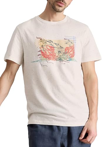 T-shirt Abersoch imprimé graphique à col rond pour homme