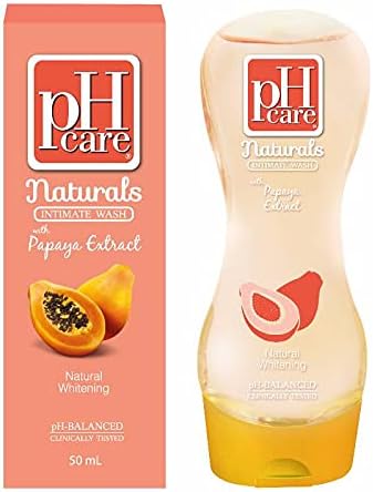 pH Care Naturals Intimate Wash with Papaya Extract Natural Whitening 150ml