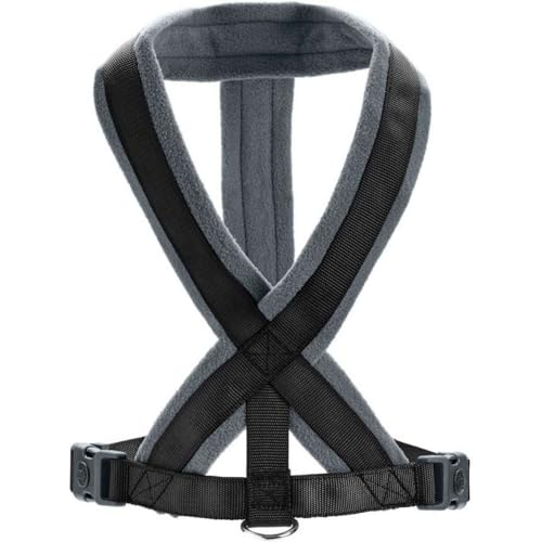 HUNTER Hundegeschirr LONDON COMFORT, atmungsaktives 3D-Mesh, 2-fach verstellbar, Sicherheitsverschluss, reißfest, leicht & pflegeleicht, Farbe: Schwarz, Größe: XS-S