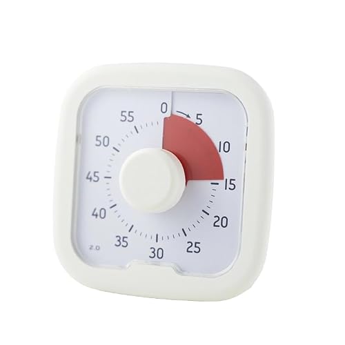 Classroom Countdown Timer for Study Desk Pacing, Visual Rotating Knob Tool for Homework Routines and Table Work Rotating Knob Visual Timer for Task Pacing