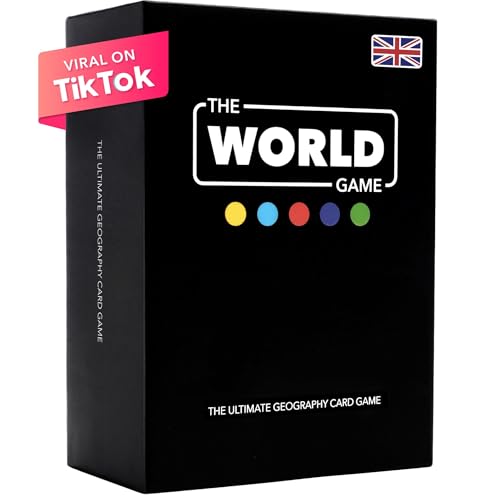 The World Game - Jeu de Géographie avec Carte du Monde - Jeu Société Éducatif pour Enfant, Famille et Adultes - Un Cadeau Parfait pour Garçons et Filles (English)