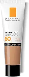 La Roche-Posay, Ultra Cover, Protetor Solar com Cor e Performance de Maquiagem, 12h de cobertura de base em uma única camada, Textura Fluida, Oil free, Toque Seco, FPS60, 30g