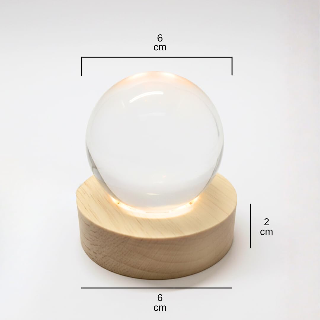 Meditating Hanuman Crystal Ball Lamp - USB LED -3