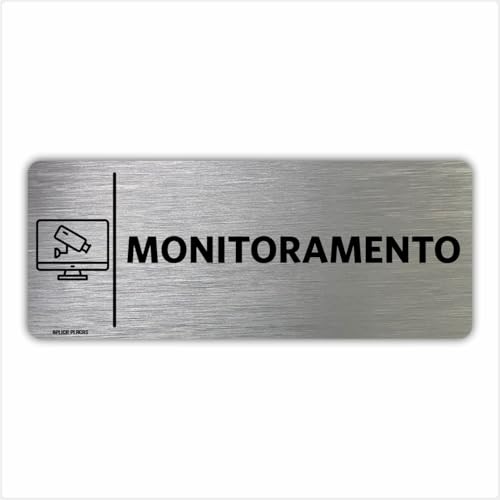 Placa Indicação Setor Portas - Monitoramento - 8x20cm