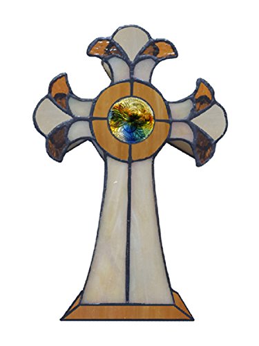 Dale Tiffany Lamps Sta16122 Cross Tiffany Accent Table Lamp, Amber #TOP17