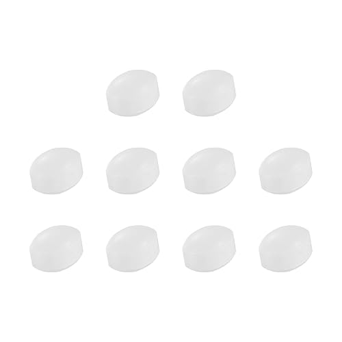 MECCANIXITY Agitador magnético mezclador barra de agitación 8 mm (0.31 ") x6mm forma de oliva PTFE imán de revestimiento blanco para laboratorio 10