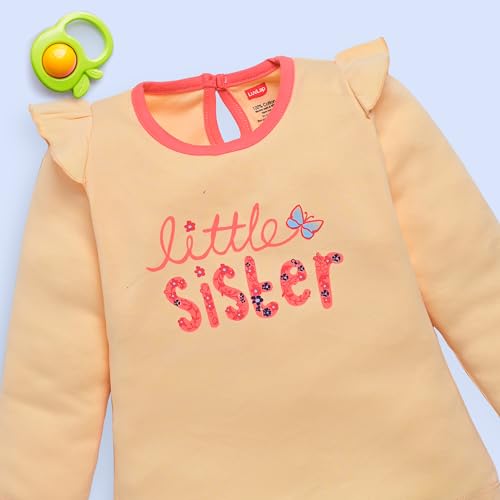 Image of LuvLap Baby Girls 100% Cotton Full Sleeve Top & Pyjama Sets, Pack Of 02
