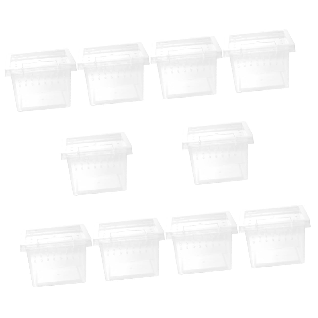 Yardwe 10pcs Box Insect Rearing Box Bearded Dragon Terrarium Portable Pet Playpen Spider Tarantula Enclosure Tank Lizard Tarantula Habitat Cage Frog Tank Spider Tank Transparent Plastic
