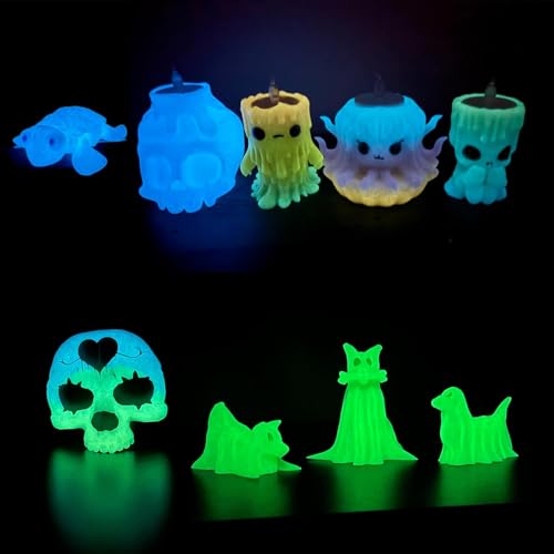 Image of 3D Printer Filament Bundle, Glow in The Dark Filament Multicolor, Green, Blue, Purple and Rainbow, PLA Filament 1.75 mm, Dimensional Accuracy + /- 0.03 mm, 250g X 4 Pack