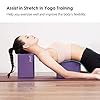 Fledo Yoga Blocks 2 Pack 9"x6"x4" - EVA Foam Brick, Featherweight and Comfy - Provides Stability and Balance - Ideal for Exercise, Pilates, Workout, Fitness & Gym (Purple)