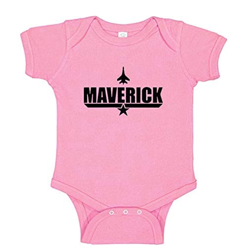Maverick Baby Clothes Romper with Jet Plane from Movie 12 Month Pink