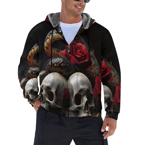Sweat à capuche pour homme S-6XL vêtement d'extérieur confortable veste crâne astronaute
