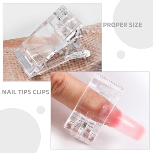 NOLITOY Clips para uñas 40 piezas para manicura miniatura 3