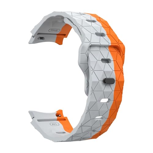 [���X] �V���R���X�g���b�v Fit For Samsung Galaxy Watch 4/5/6 40mm 44mm �t�b�g�{�[���p�^�[���u���X���b�g 6 Classic 47mm 43mm/4 5Pro 45mm �ɓK��(Grey Orange,Wat