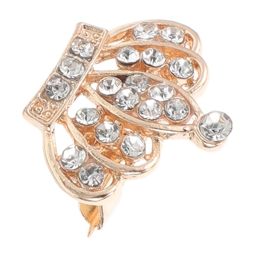 Holibanna broche de pin de solapa para trajes de hombre colgantes decorativos colgantes de coche broche grande pin de seguridad del vestido broche de traje para hombre Diamante Golden
