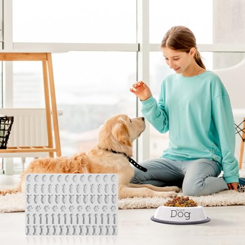 Backmatte Hundekekse, Backmatten für Hundeleckerlies, 6 Formen in 1 Silikon Backmatte Hundekekse Hundeleckerli Backmatten für Backofen Kekse Schokolade Süßigkeiten (Hellblau)