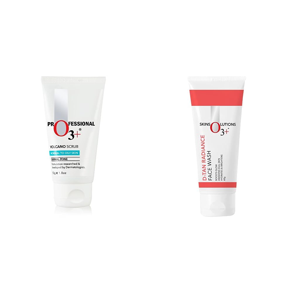O3+ Volcano Scrub (50G) & O3+ D-Tan Radiance Face Wash With Vitamin C Glowing Skin and Deep Cleanses and Unifies Skin Tone 60gm Combo-image-38