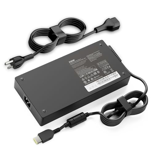 230W 20V 11.5A AC Adapter Charger Compatible with Lenovo Legion Slim 5 7 5P C7 S7 Y540 Y545 Y900 Y910 Y920 Y740 Y730 Y7000 Thinkpad P1 P51 P52 P53 P71 P72 P73 LOQ 15 16 ADL230NLC3A Laptop Power Supply