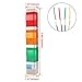 Baomain Industrial Signal Light Column LED Alarm Square Tower Light Indicator Continuous Light Warning Light Red Green Yellow DC 24V