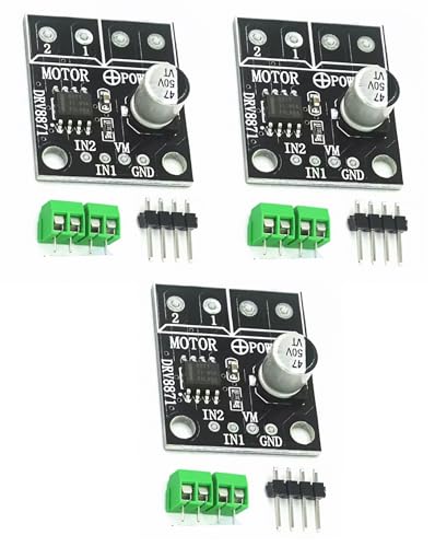 tictocstore 3pcs DRV8871 H-Bridge DC Motor Driver Module - 6.5V-45V, 3.6A PWM Control, Brushed DC Motor Drive with Overcurrent/Thermal Protection