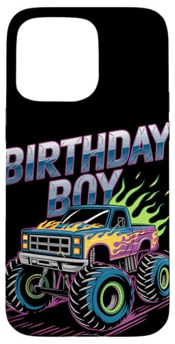 Birthday Boy Monster Truck Ƒ傫ȃ^C j̎qa X}zP[X iPhone 15 Pro Max p