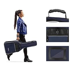 Rocktile housse pour guitare classique – rembourré avec bretelles (bleu) - Les Beatles, Paul McCartney, John Lennon, RIngo Starr, George Harrison Rocktile housse pour guitare classique – rembourré avec bretelles (bleu) – Image 2