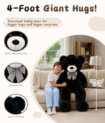 Image of MaoGoLan 47 Inch Giant Teddy Bear Stuffed Animal,Soft Plush Gift | A thoughtful way to express love on anniversaries, holidays, or special days, with a plush feel made for everyday hugs.