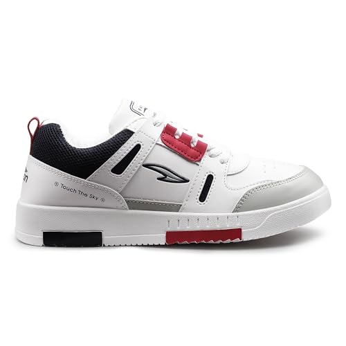 Image of ASIAN Men's Tarzan-06 White Casual Sneaker High-Neck Shoes with Lightweight Extra Cushion Lace-Up Shoes for Men's & Boy's