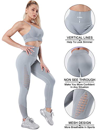 ATHVOTAR Meia-calça de treino sem costura para mulheres – Calça legging de cintura alta para academi
