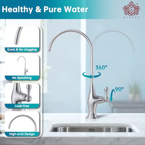Image of Sink Water Filter Faucet, Stainless Steel, Brushed Nickel