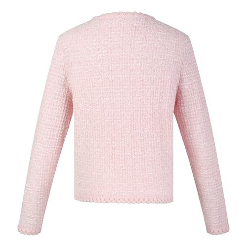 Image of GOELIA Women Wool Blend Lightweight Cardigan Sweaters 2026 Spring Business Casual Solid Long Sleeve Knitted Cardigan Top